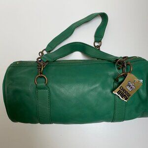 BNWT Vintage Juicy Couture Green Leather Barrel Bag